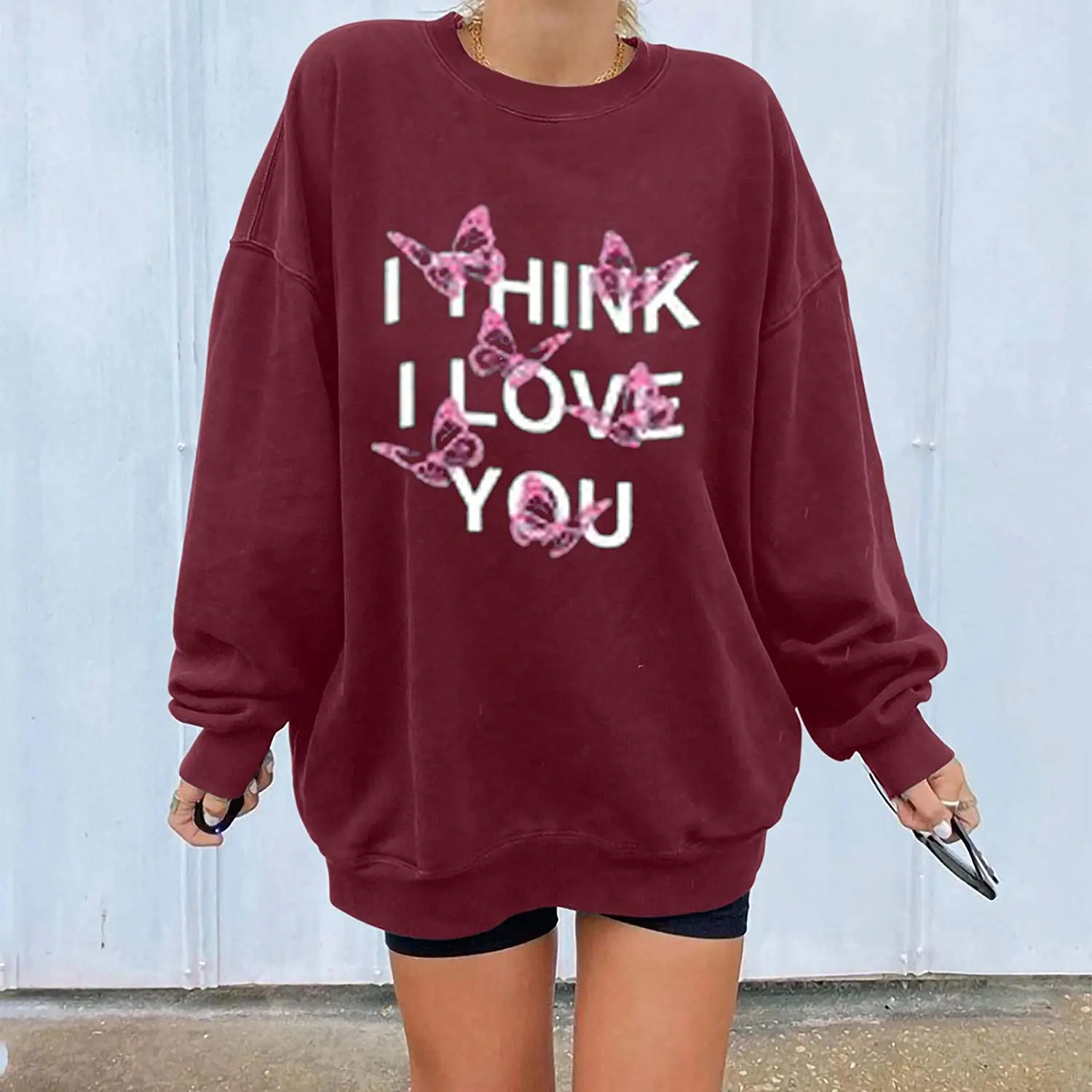 

y2k Loose Sweatshirts Gothic Style Romantische Brieven Print Hoodies Vrouwen Lange Mouwen Sweatshirt Losse Oversized Streetwear