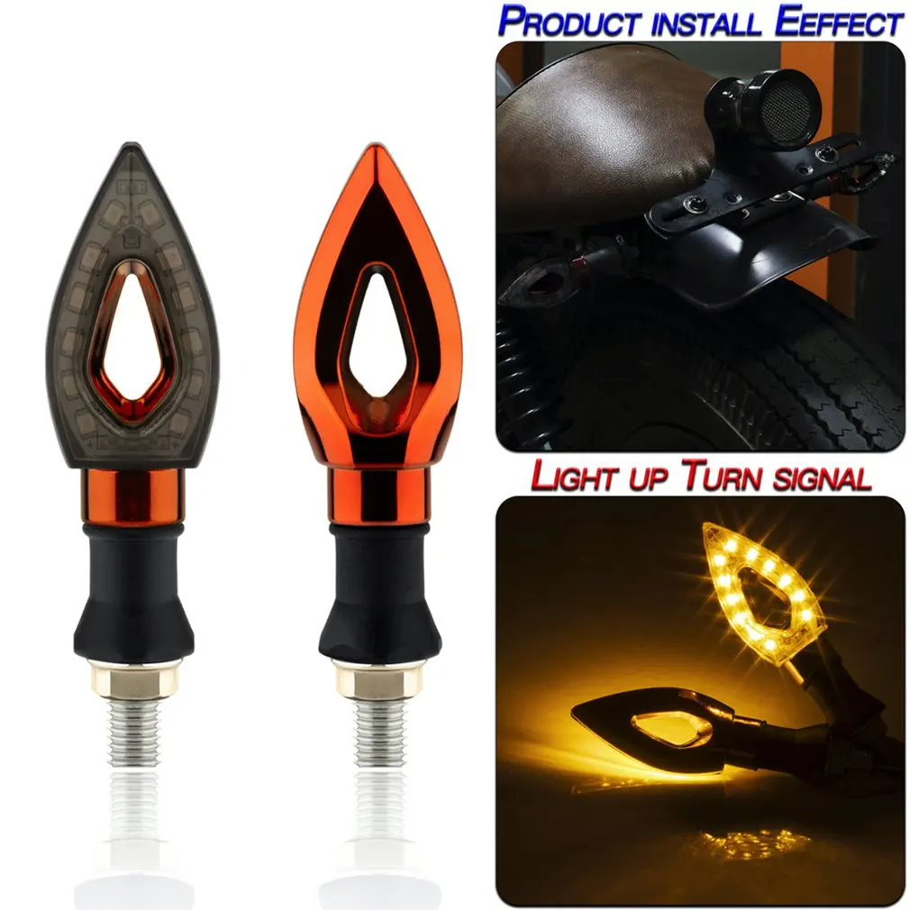 

1 Pair Motorcycle Turn Signal Indicator Light Universal 12V Motorbike Flasher 12 LED Waterproof Amber Light Tail Light Dropship