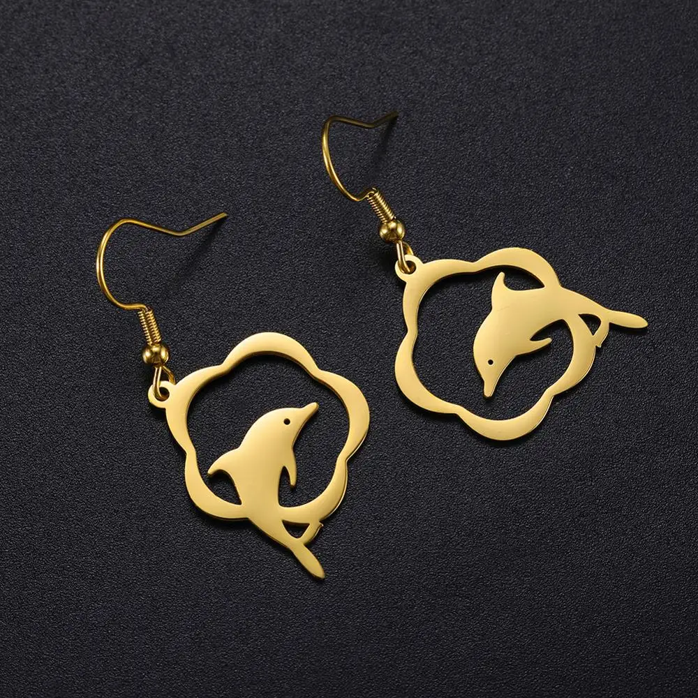 Ювелирный Комплект из колье и серёг нержавеющей стали |