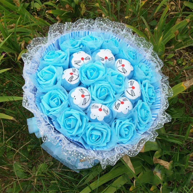 

Hot Sale Cute Doraemon Stuffed Animal Plush Toy Cartoon Bouquet Creative Birthday Valentine's Day Christmas Gift