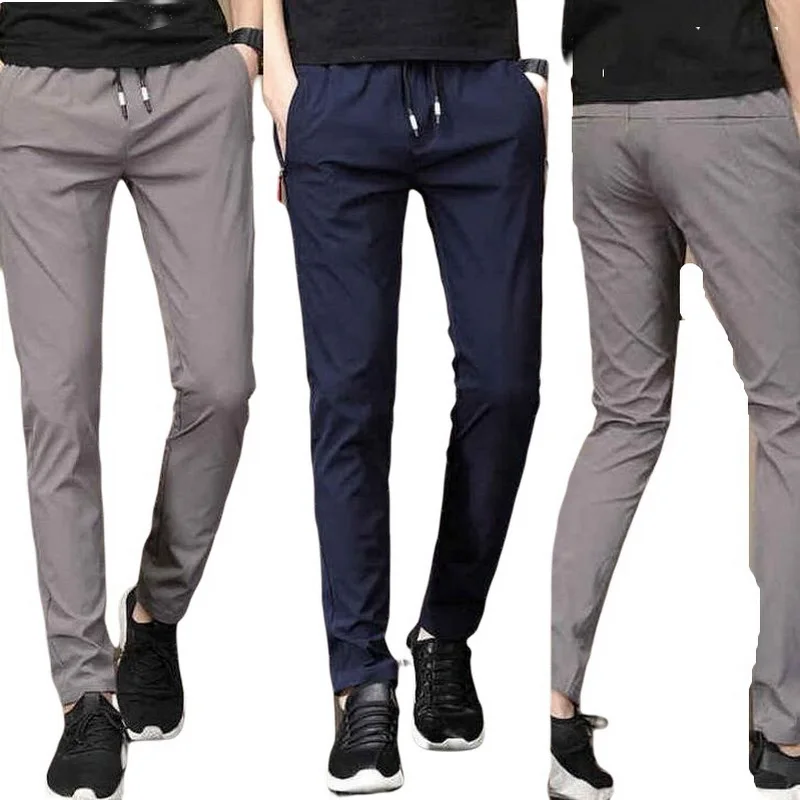 Для Мужчин's Повседневное брюки мужчин эластичные штаны Маленькие ноги для бега