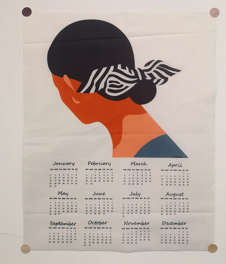 

Нордический 2022 настенный календарь, планер для детей, ежедневник, органайзер, кавайные канцелярские товары, гобелен