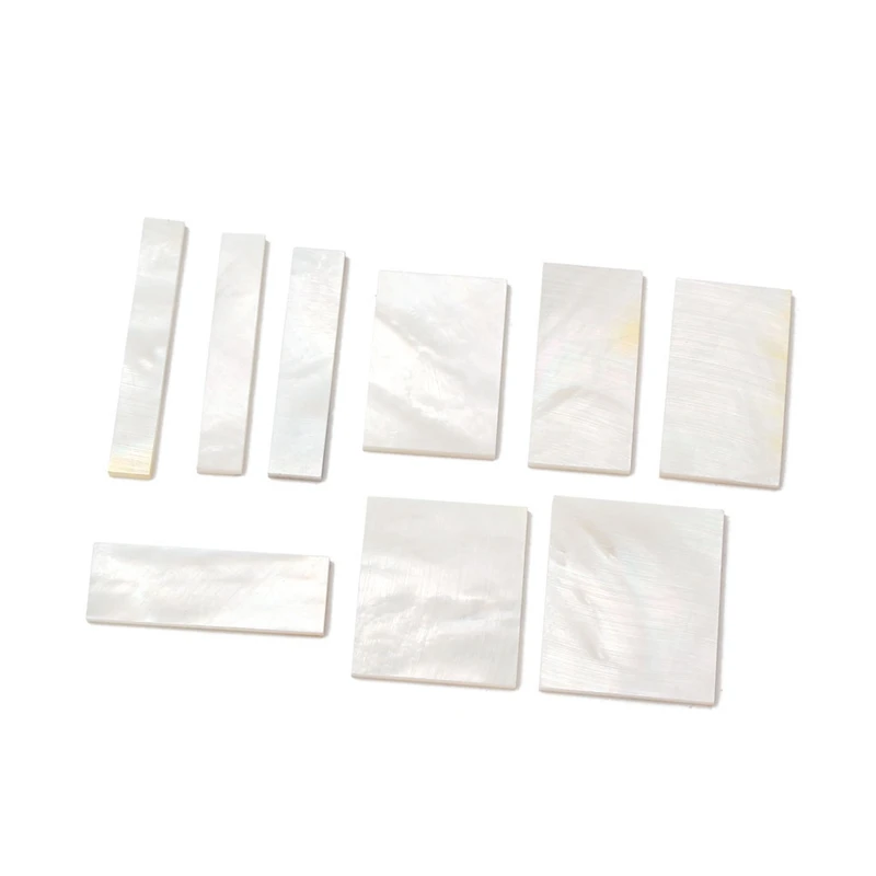 9Pcs White Mother of Pearl Shell Inlay Parts for Guitar Fingerboard Neck | Спорт и развлечения