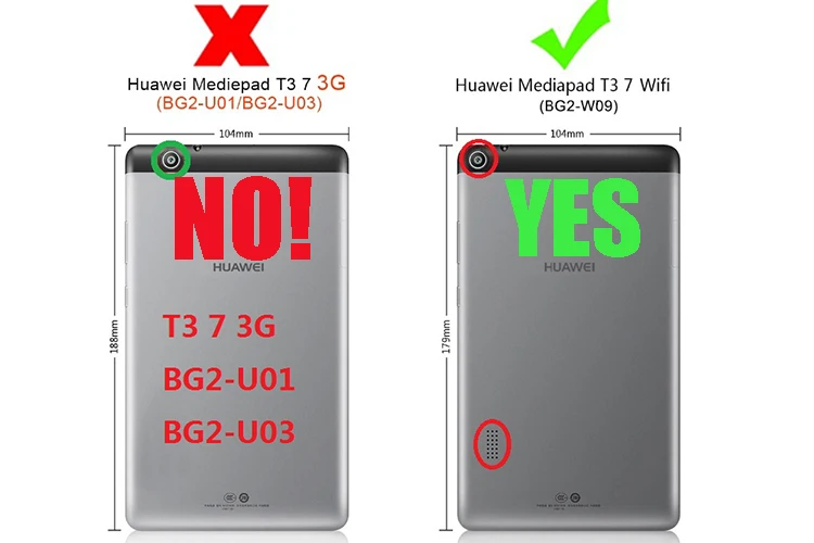 Чехол для huawei MediaPad T3 7, Wi-Fi, BG2-W09, 7,0 дюймов, чехол для планшета из искусственной кожи, умный защитный чехол-подставка для huawei T3 7, Wifi, чехол
