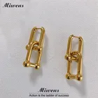 Медные U-образные серьги-кольца Miwens, необычные круглые серьги-кольца в богемном стиле для невесты, ювелирные украшения для ушей
