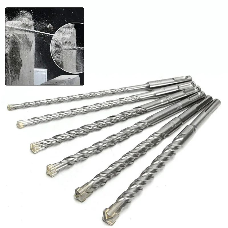 

6pcs Drill Bits Tip Cemented Carbide Tools 6/8/10/12/14/16mm Replacement Parts