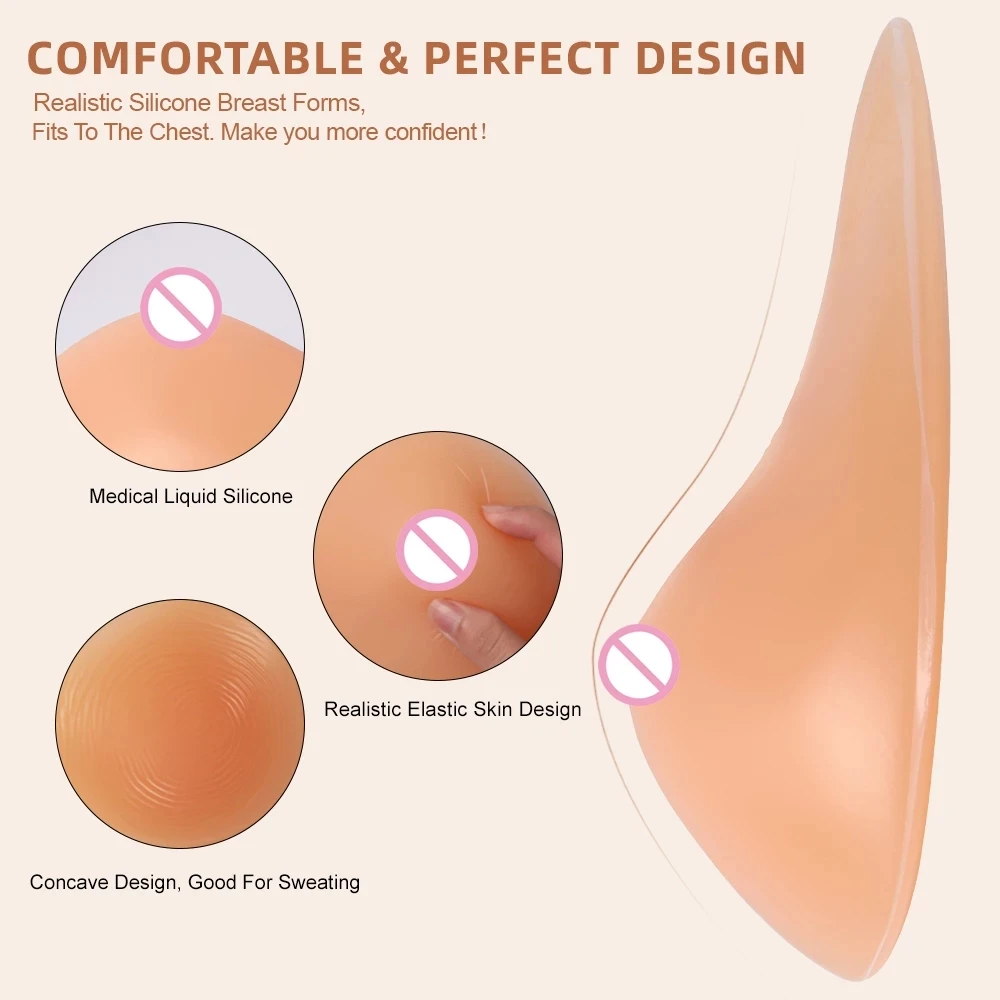 Реалистичная искусственная силиконовая поддельная форма груди мастэктомия