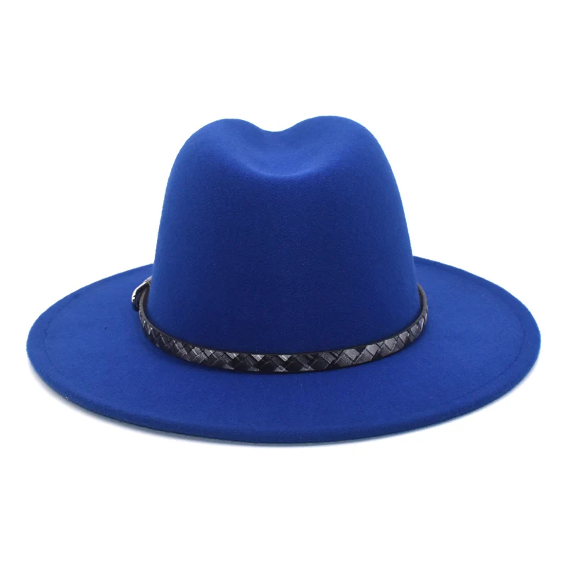 Elegant Ladies Autumn And Winter Imitation Wool Hat Harajuku Style Hat High-Top Jazz Hat Male Panama Hat  F75