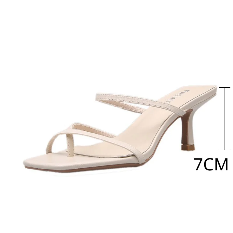 2020 Лето Высокое на каблуках с ремешками женские сандалии квадратный носок