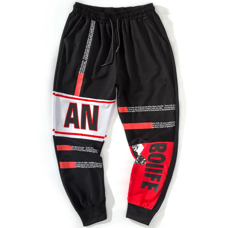 

2021 Hip Hop Ribbons Cargo Pants Men Joggers Pants Streetwear Men Fashion Elastic Waist Mens Casual Trousers Sweatpants XXXL