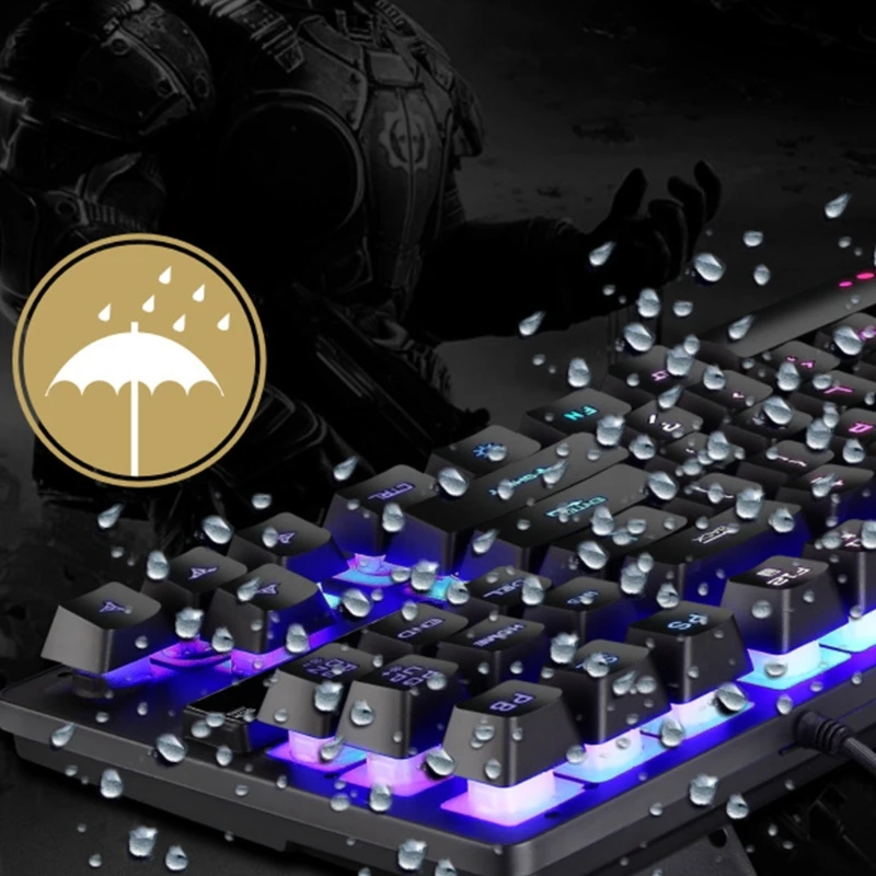 

GK-10 Wired 87 Keys Mechanical Gaming Keyboard RGB Backlit for PC Gamer K92F