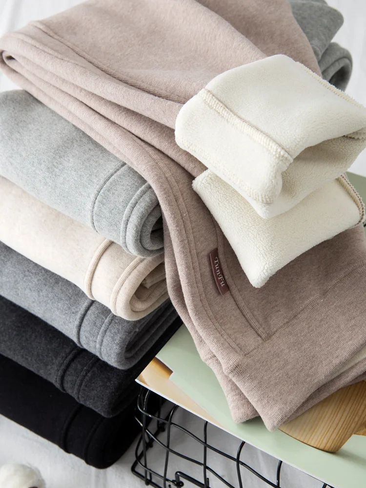 Женские плотные плюшевые леггинсы облегающие штаны из чистого хлопка верхняя