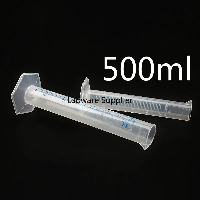 500 мл 2 шт Высокое качество прозрачный пластиковый химический цилиндр