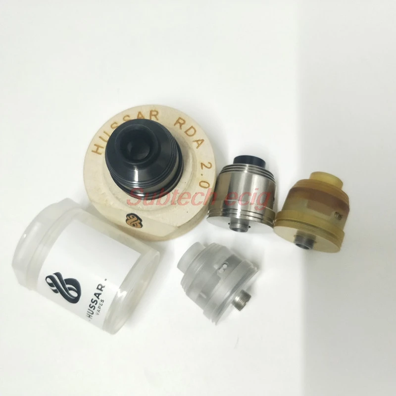 SXK Style Hussar 2.0 RDA Tank 22mm 316 SS Adjustable Bottom Airflow 4 Holes System Hussar V2 tank vs KALI v2 HAKU VENNA V2 RDA
