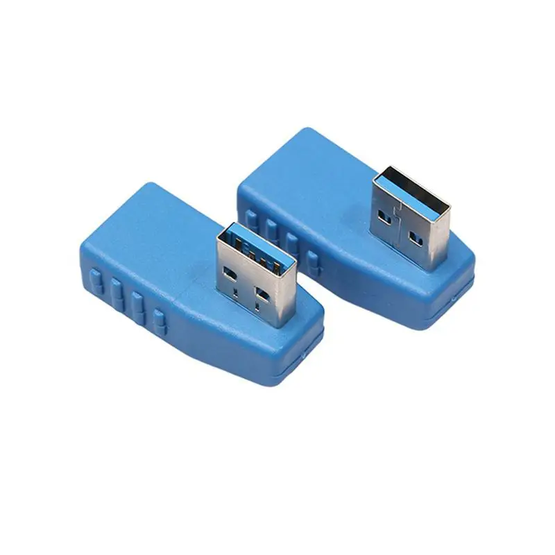2-Pack Супер Скоростной USB 3 0 Вертикальный левый угол и правый адаптер папа к