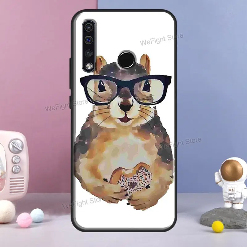 Чехол с мультяшными животными белкой для Huawei P Smart 2019 Nova 5T P40 P20 P30 Pro Honor 50 9S 8S 8A 8X 9X 10i |