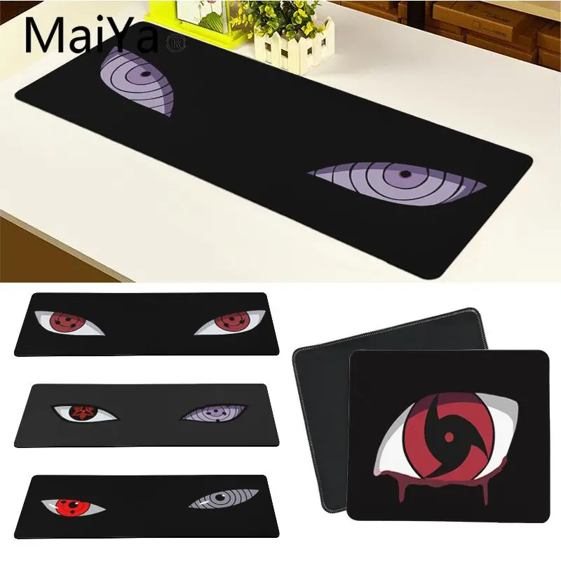 Maiya Высокое качество аниме Наруто Глаза DIY дизайн игровой с узором коврик для мыши