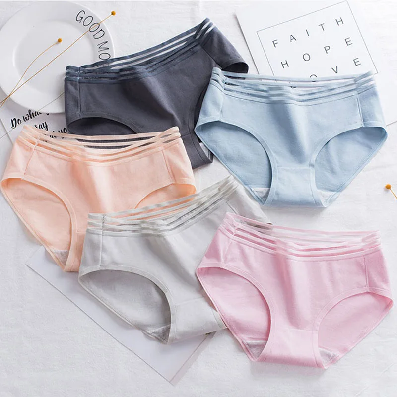 3 шт./лот хлопковые трусики женское нижнее белье трусы с заниженной талией