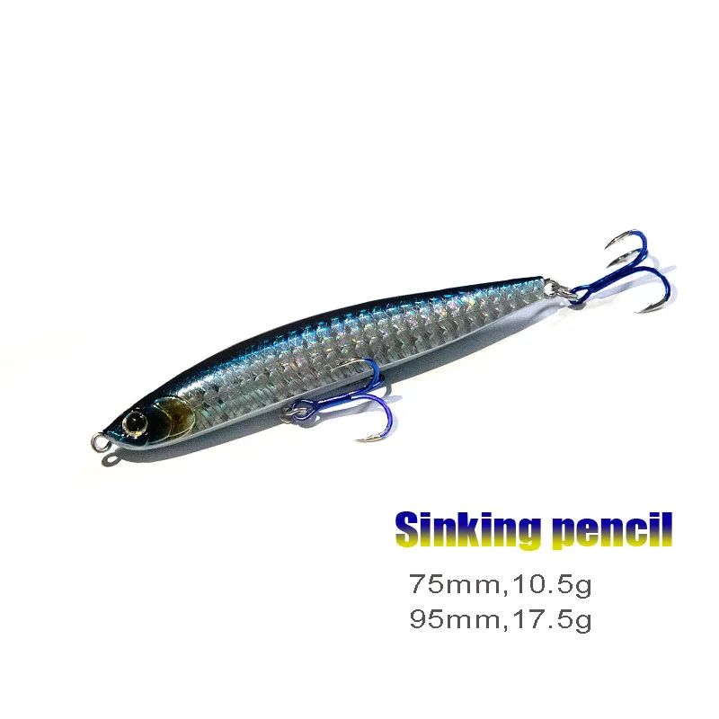 Sinking Fishing Lure 10g 17g Sinking Pencil Bass Fishing Tackle Lures Fishing Accessories Saltwater Lures Fish Bait