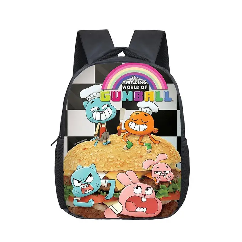 006 12 дюймов удивительный мир Gumball сумки для детского сада, школы книжные сумки Дети Малыш Детская сумка-рюкзак подарок - Цвет: 006