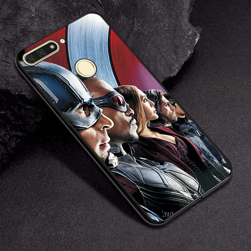 Чехол для huawei Y6, задняя крышка, чехол Y6Prime, черный ТПУ, Marvel Hero, чехлы для телефонов huawei Y6 Y 6 Prime, бампер, чехлы - Цвет: TPUBLK648