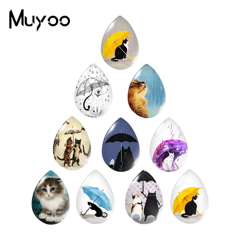 2019 новый цветок собака искусство слеза падение стекло кабошон живопись с