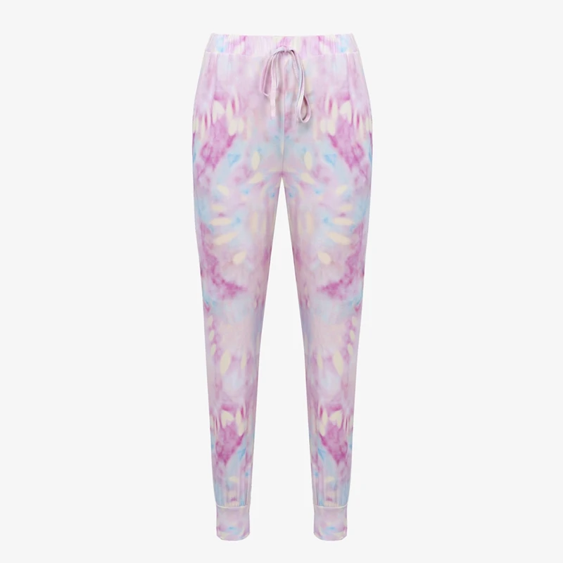 

Women's Fashion Tie Dye Printing Round Neck Casual Long Sleeve Homewear Suit