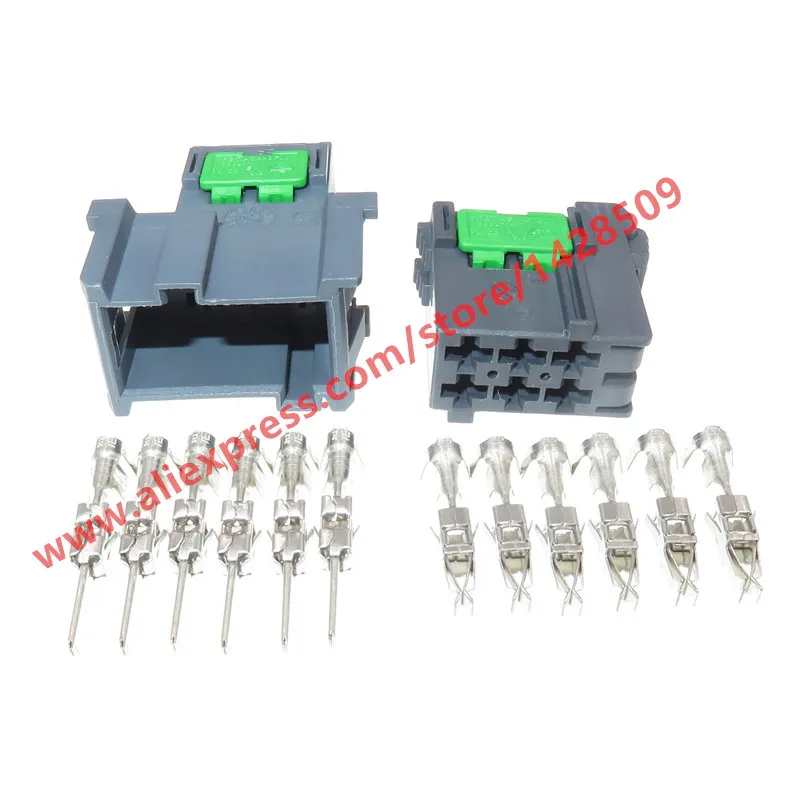 

10 Sets 6 Pin Auto Audio Socket BCM Computer Amplifier Plug Female Male For Benz BMW Porsche 1-965641-3 1-965640-3