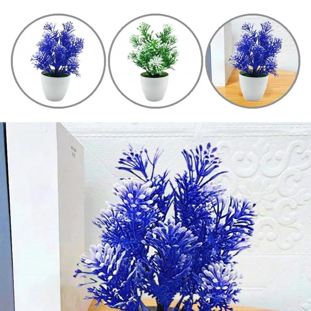

Exquisite Useful Fake Flowers Table Potted Ornaments Wear-resistant Simulation Pot Plants Vivid for Garden