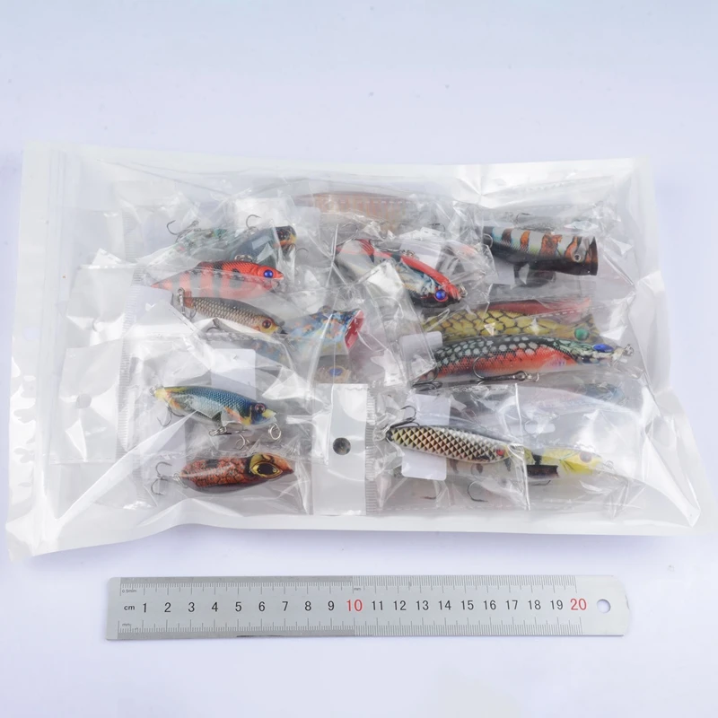 

28Pcs Mixed Fishing Lure Bait Set Wobbler Crankbaits Swimbait Minnow Hard Baits Carp Fishing Tackle