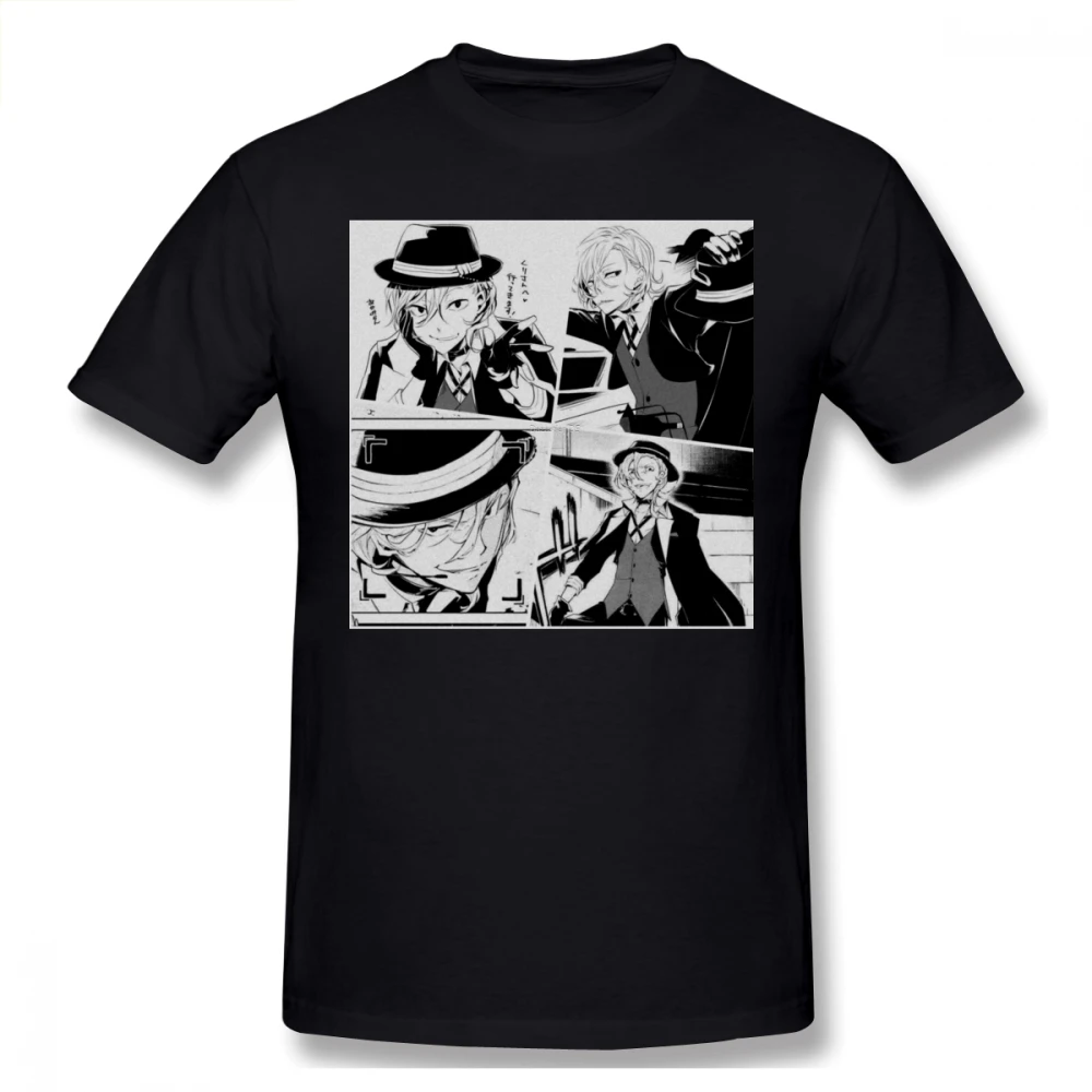 

Manga Panels Chuuya Nakahara Bungou Stray Dogs Anime T Shirt Plus Size Cotton Short Sleeve T-shirt