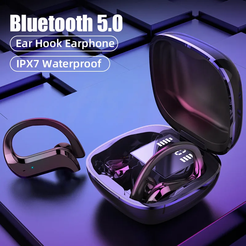 Наушники вкладыши TWS Bluetooth 5 0 наушники беспроводные костной проводимости 9D Hi Fi