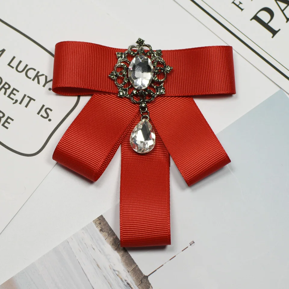 I Remiel Бабочка бант брошь кристалл воротник булавки и броши вечерние значок