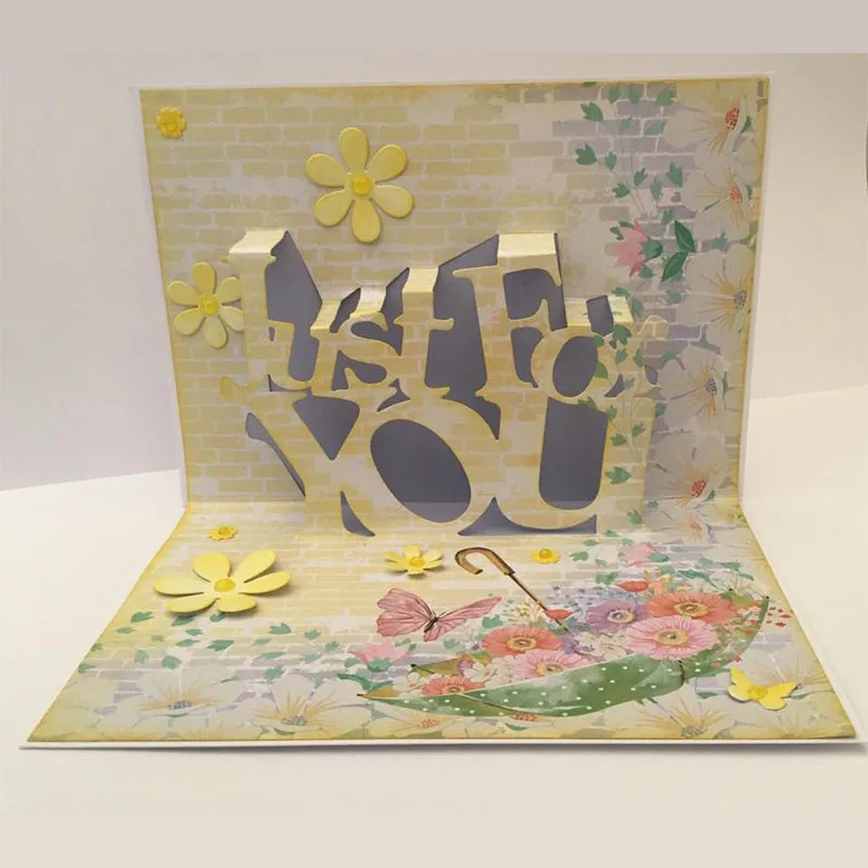 Выдвижная надпись Just For You металлические пресс формы для скрапбукинга и