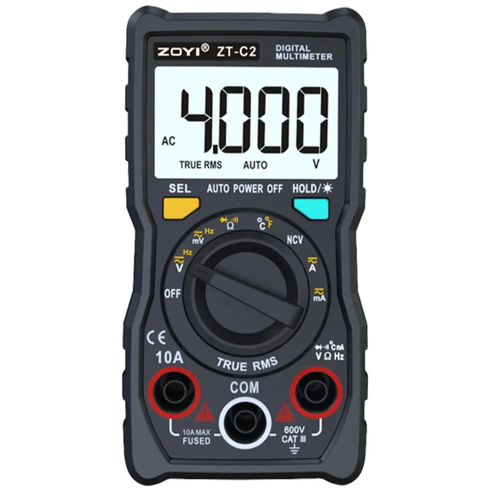 

ZOYI ZT-C2 Digital Multimeter Portable Automatic Range Universal Meter Multi-function Voltage Resistance Measurer