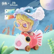 Kawaii Send Badge Small Puffs PUFF Jungle Secret Realm Series Figurines Trend Blind Box Hand-made Trendy Play Model Figure Toys