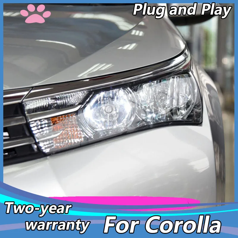 

Car Styling For Toyota Corolla Headlights cover 2014-2016 Altis LED Headlight cover
