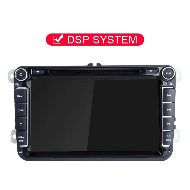 With DSP JDASTON 8 дюймов Android 9,0 автомобильный dvd-плеер для Фольксваген Поло ПАССАТ Гольф мультимедийный плеер Восьмиядерный радио gps навигация - Цвет: With DSP