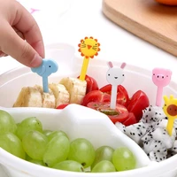 10pcsset animal food fruit picks forks bento lunch box decor accessory for kids toothpick lunches party decor