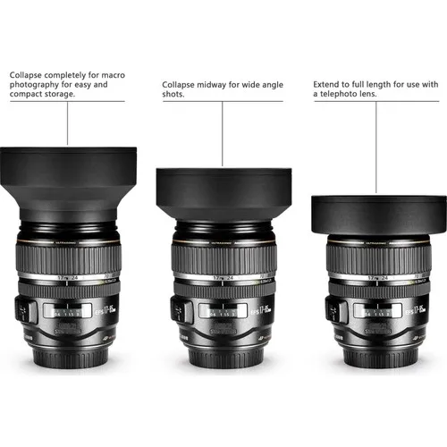 67 mm tianya 3-stage adjustable rubber lens hood for CANON 18-135mm (15x15cm) | Электроника