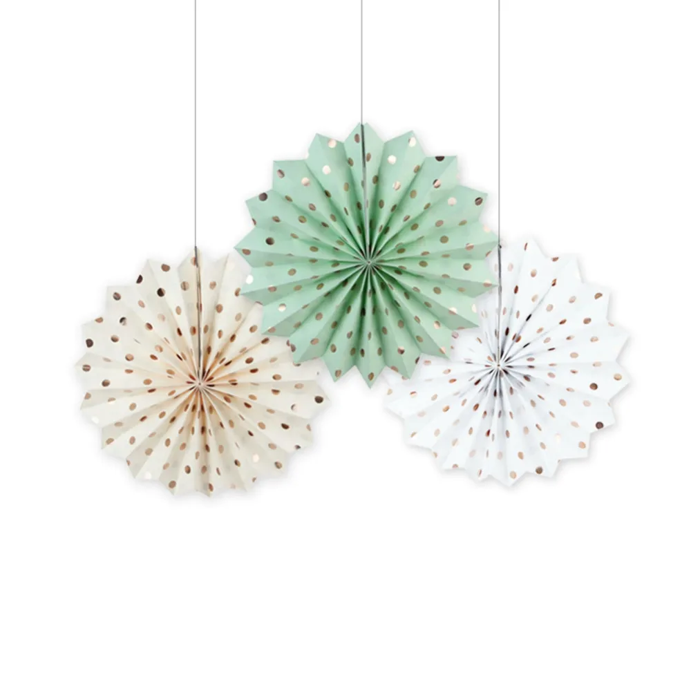 1 шт. подвесной бумажный веер в горошек украшение для свадьбы дня рождения