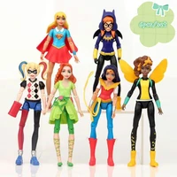 6pcsset marvel avengers super hero pvc action figures wonder woman harley quinn super girl clown model toys kids gifts
