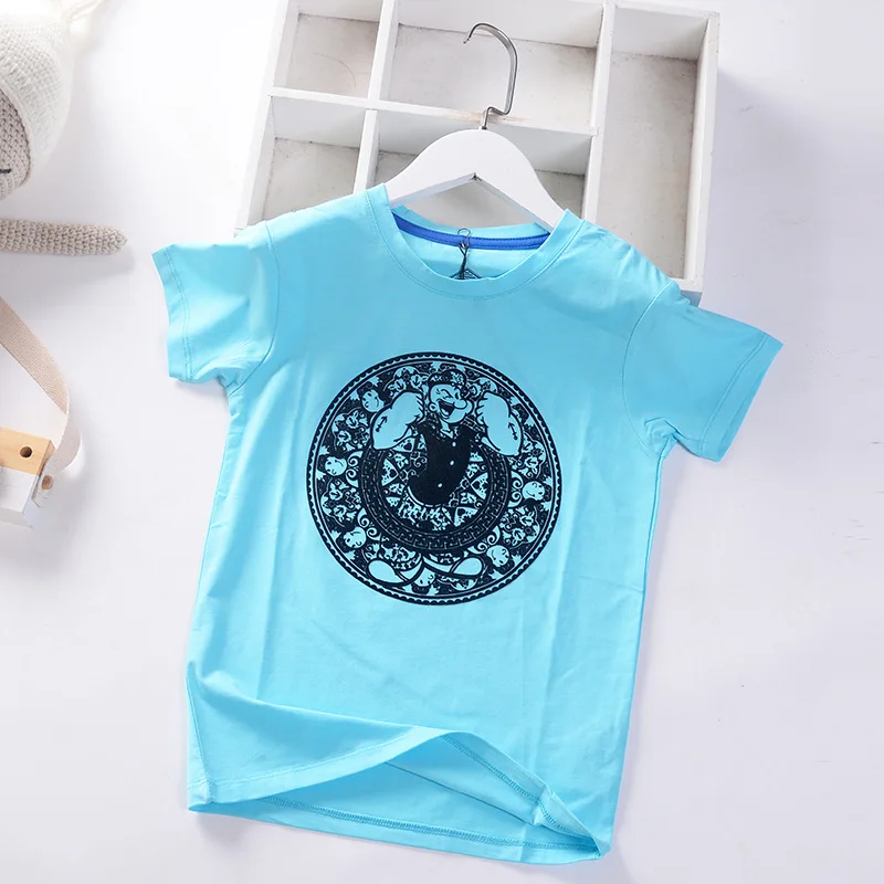

cotton hwaii blue summer teen boys t-shirts kids tshirt tops tees causal children's clothing