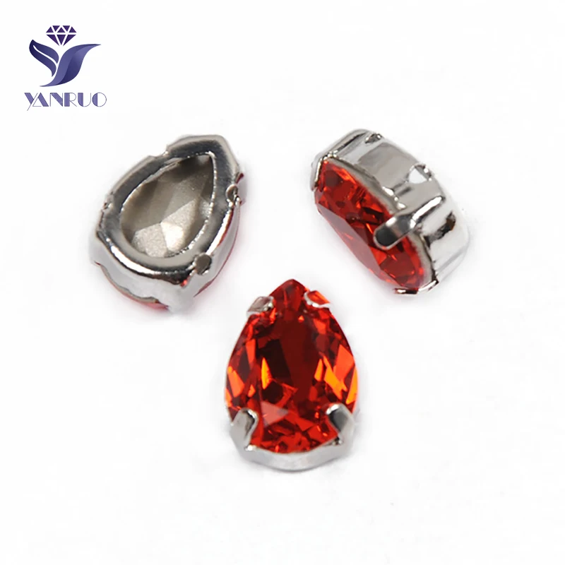 Yanruo 4320 все размеры Hyacinth Drop Strass Точка назад шитье стеклянные стразы DIY Ремесло