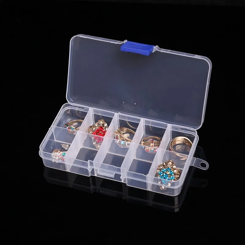 

10/15/24/36 PlasticTransparent Square Storage Box Compartment Jewelry Organizer Living Room Home Storage Supplies