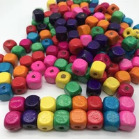 square wood beads 10x10mm cube natural wood rondelle beads for diy bracelets jewelry materials