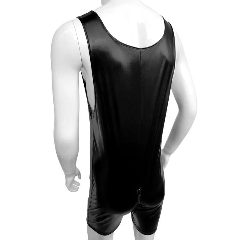 Сексуальное мужское нижнее белье из искусственной кожи боди с подтяжками