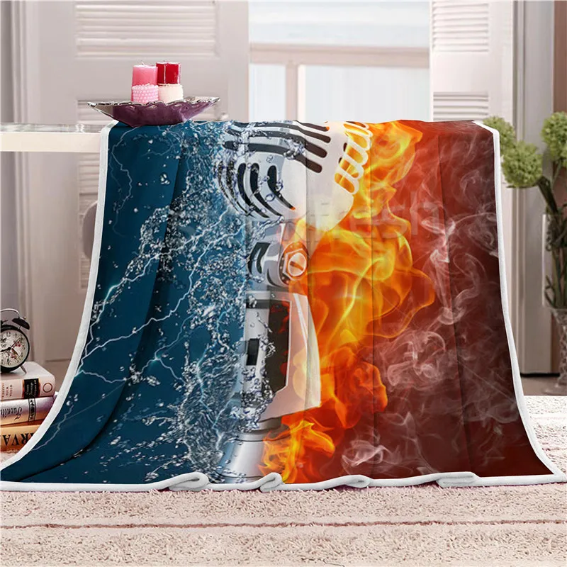 OIMG 3D Portable Adults Printed Flannel Blanket Hand Wash Customized Rectangle Autumn Anti Pilling Home Travel Picnic Tapestr | Дом и сад
