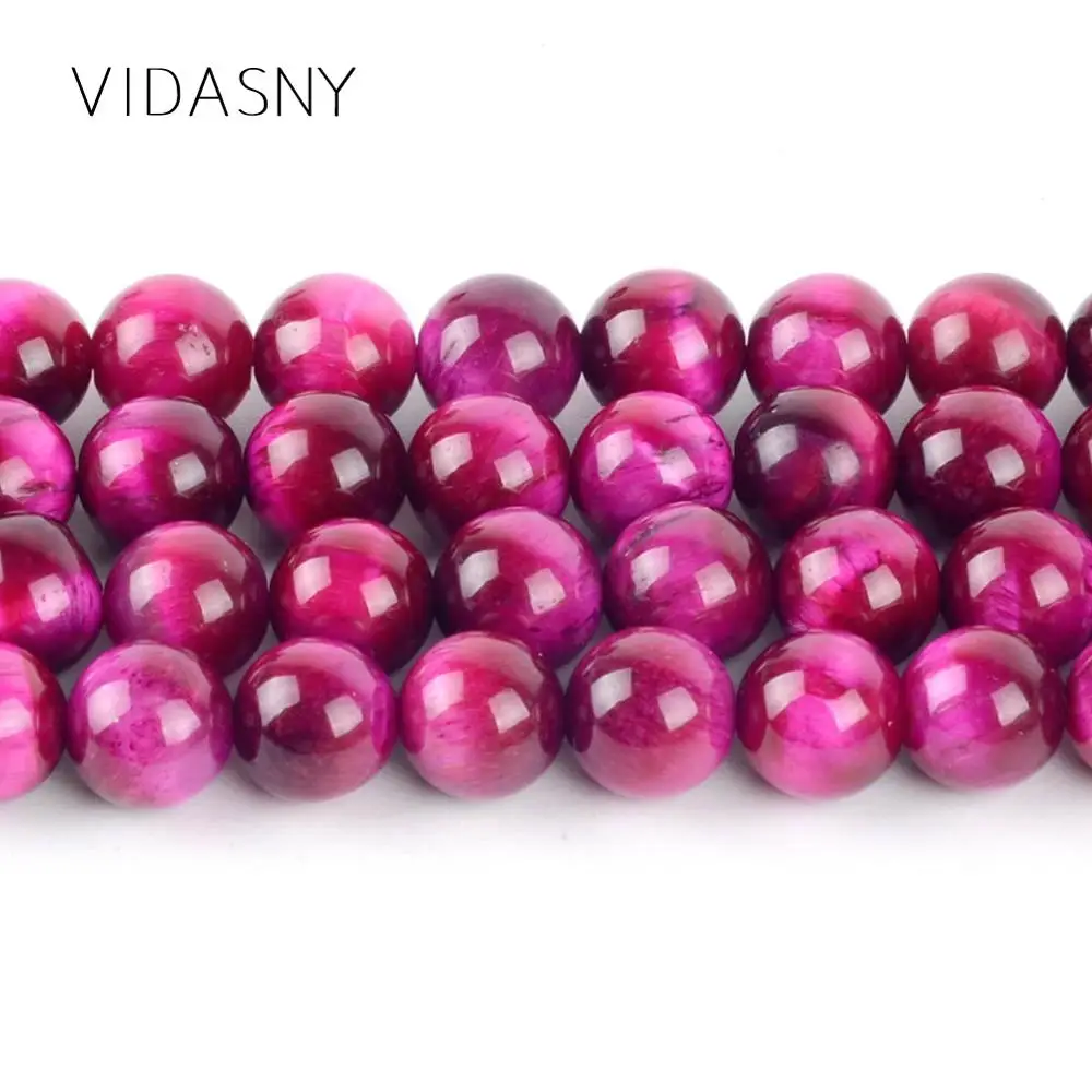 

Natural Rose Red Tiger Eye Round Stone Beads For Jewelry Making Diy Bracelet Necklace 4/6/8/10/12mm Spacer Loose Beads 15inch
