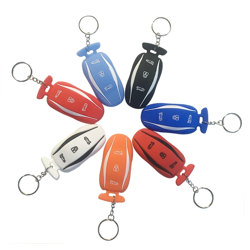 Силиконовый милый чехол для ключа Tesla Model S X 3 откидной сигнализации